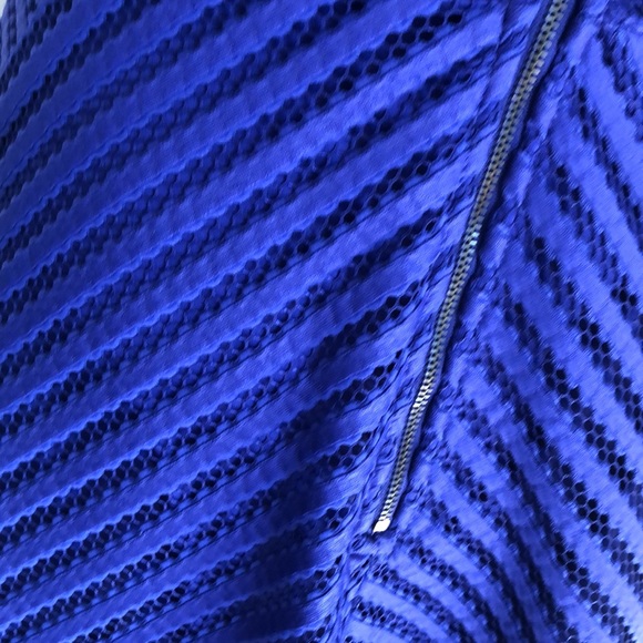 MOSSIMO LADIES V NECK ZIP BACK UNIQUE TEXTURE ROYAL BLUE US SIZE M - Picture 8 of 9